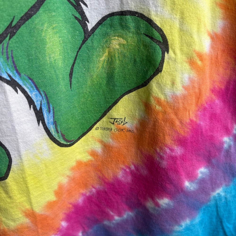 Vintage 1999 Liquid Blue Grateful Dead Dancing Bear Tie Dye T Shirt L Retro SEE - Picture 3 of 9